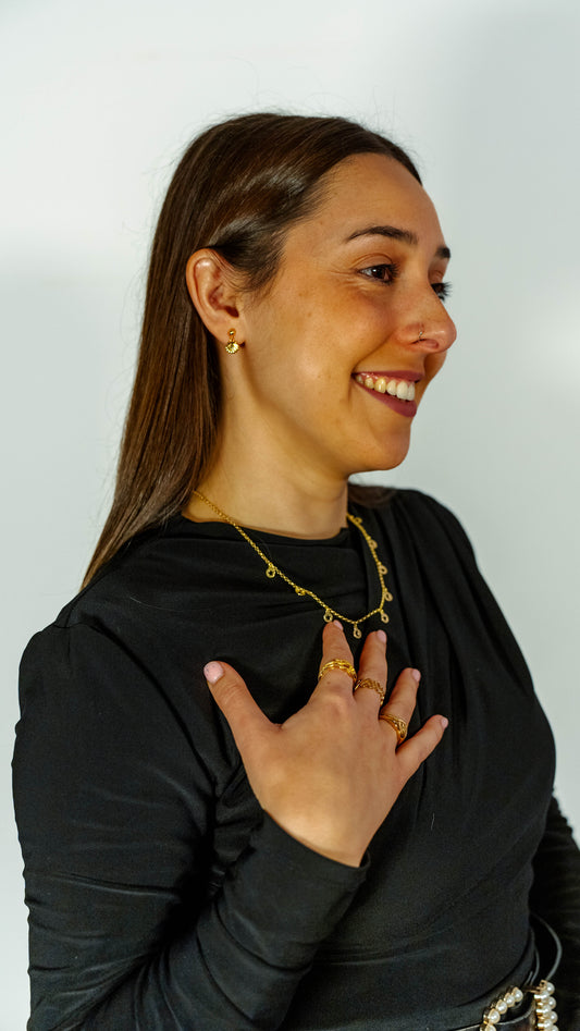 Collar Día y Noche Plata Baño Oro