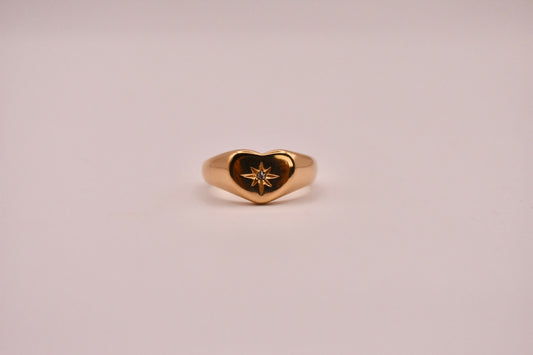 Anillo Halo Dorado Acero Baño Oro