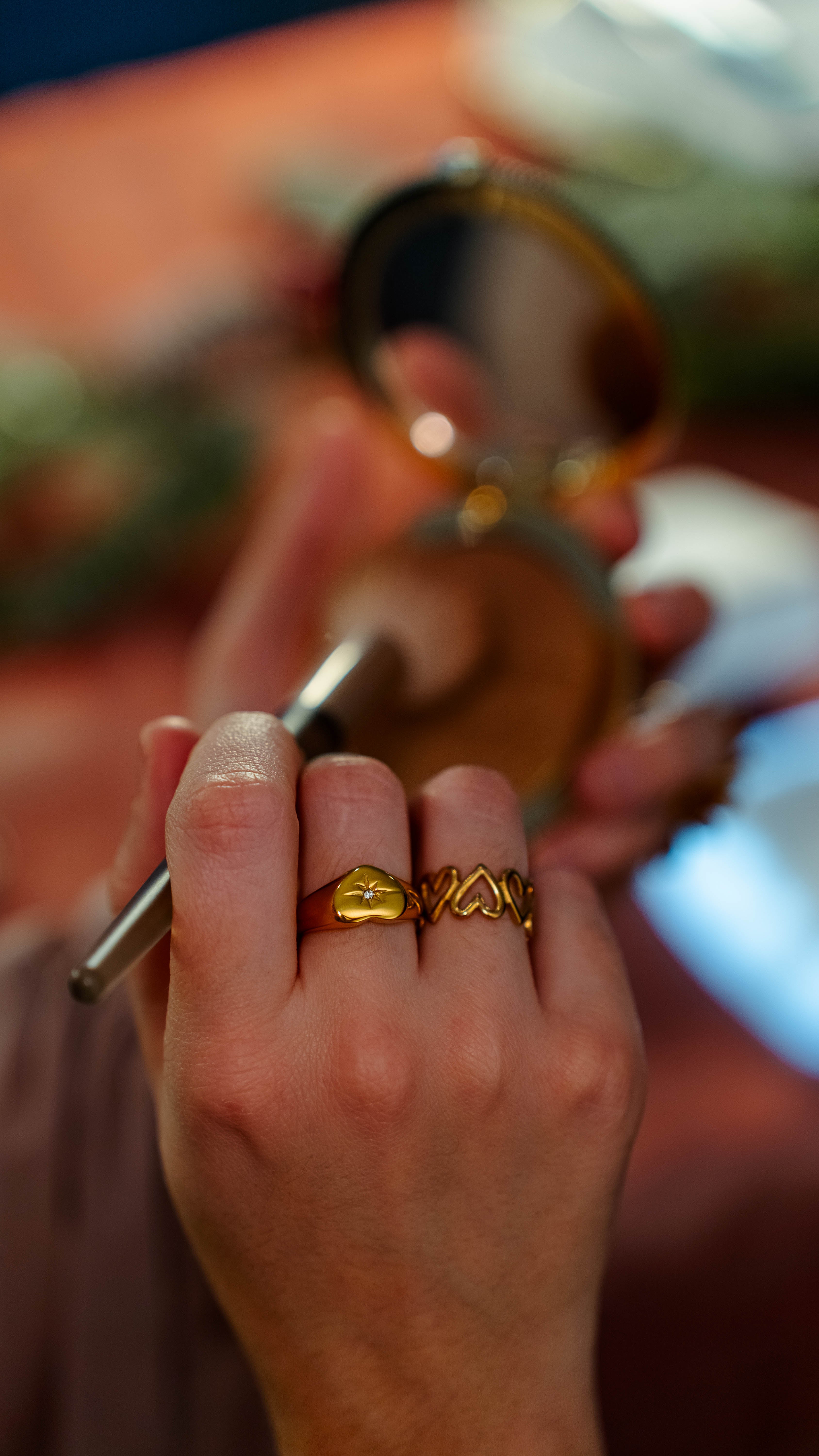 Anillo Amor Infinito Acero Baño Oro