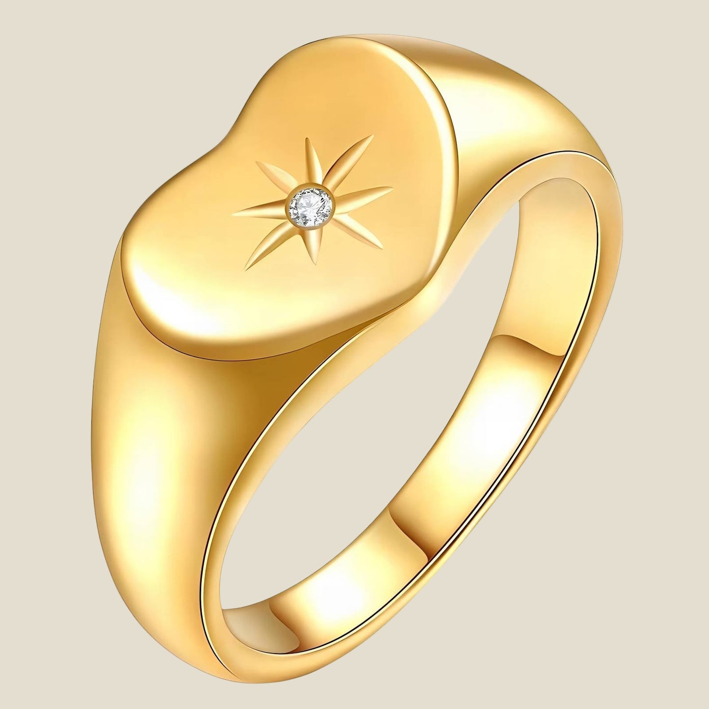 Descubre el anillo dorado con estrella y brillo central. Diseño minimalista y elegante para mujeres que brillan sin esfuerzo. Ideal para uso diario.