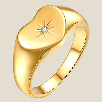 Descubre el anillo dorado con estrella y brillo central. Diseño minimalista y elegante para mujeres que brillan sin esfuerzo. Ideal para uso diario.