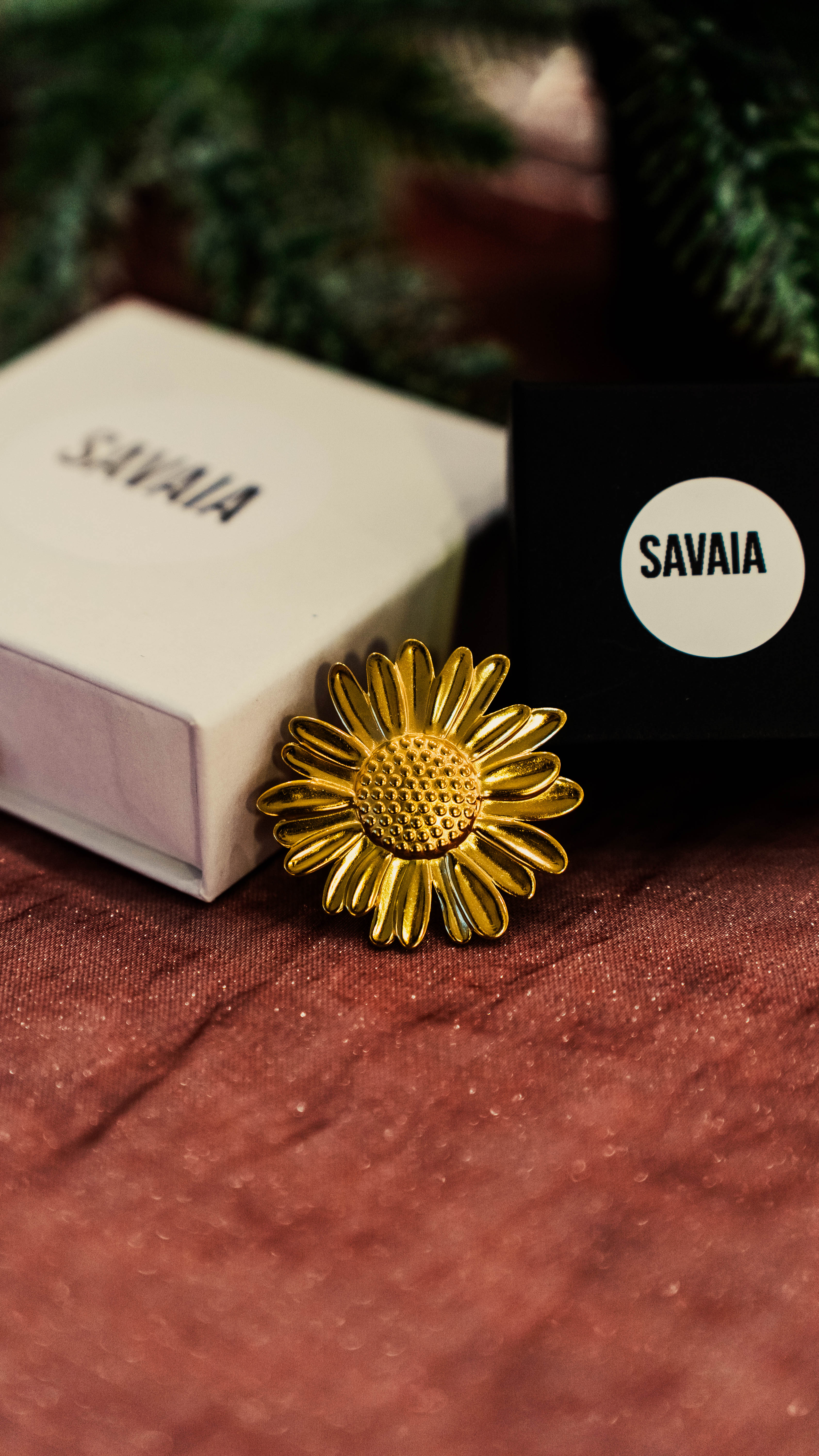 Anillo Margarita Acero Baño Oro