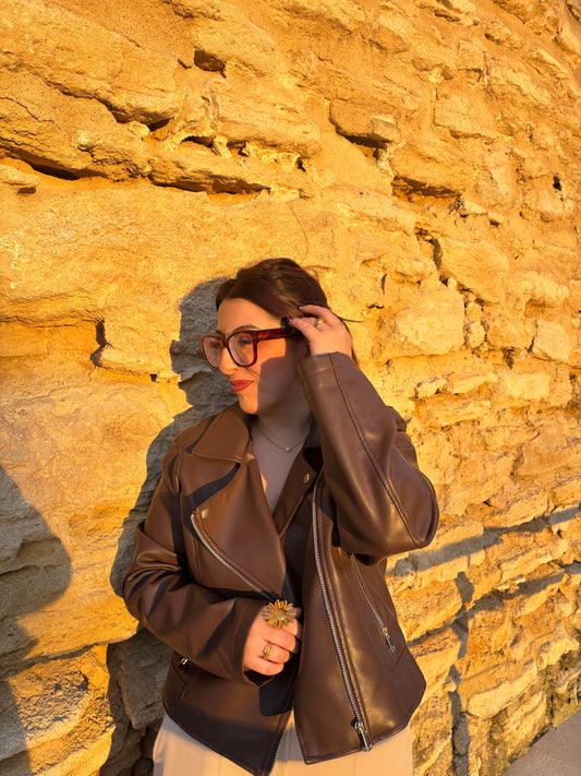 Collar Nácar Acero Baño Oro