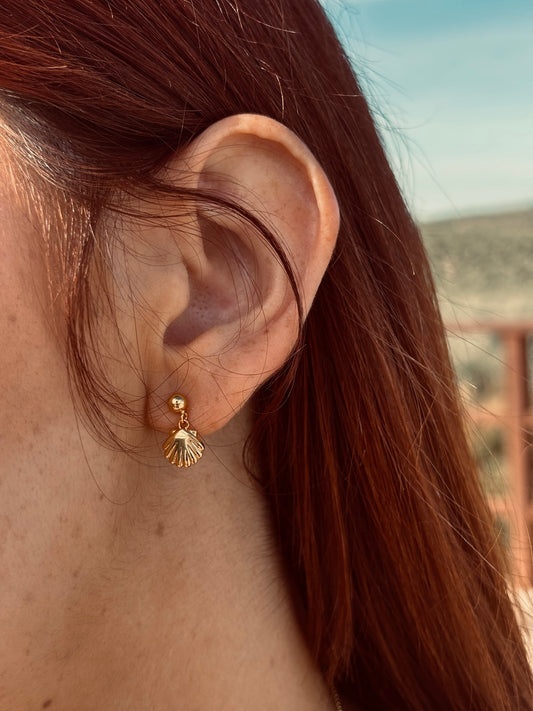 Pendientes Mar mostrados en oreja de mujer 
