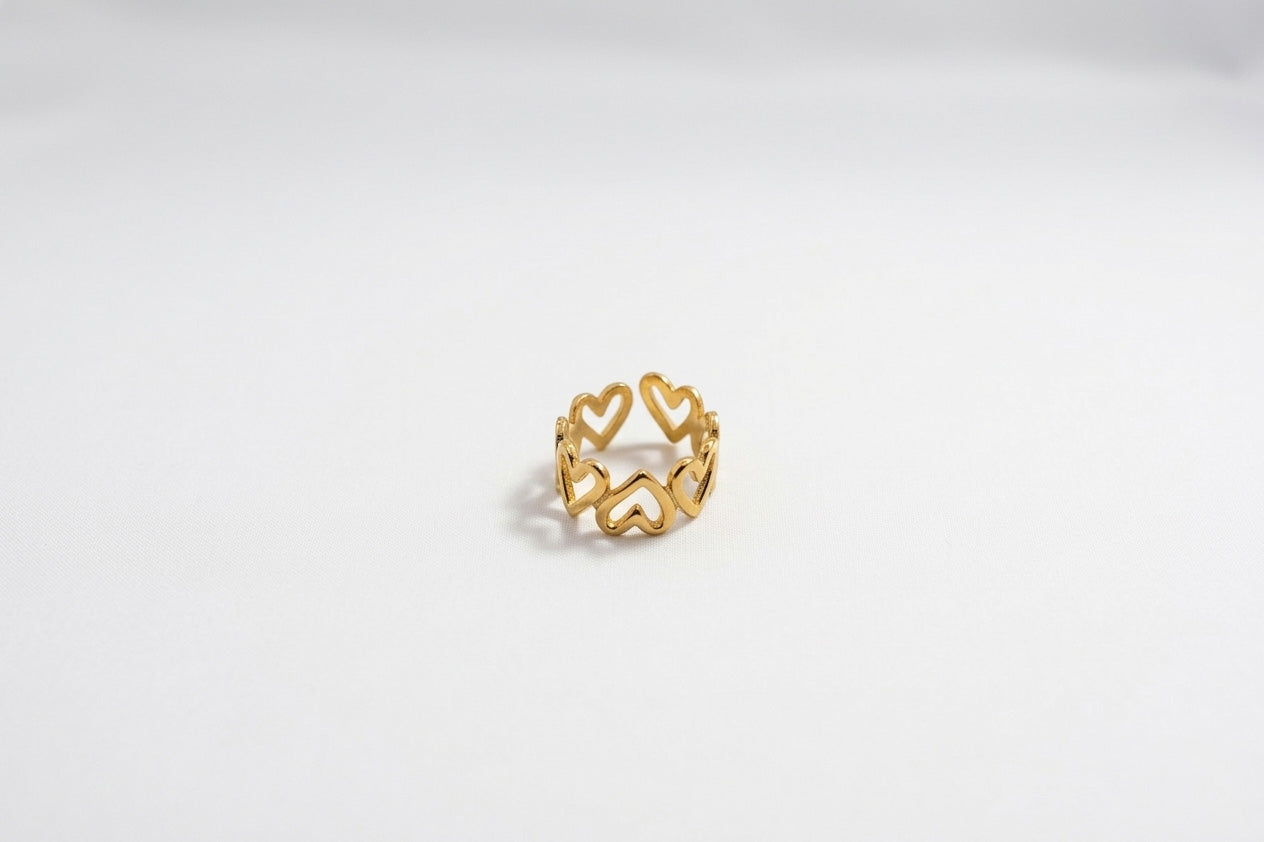Anillo Amor Infinito Acero Baño Oro