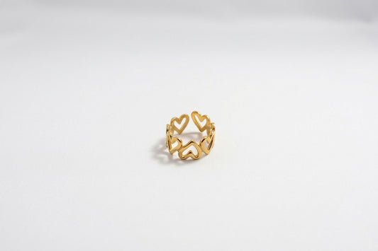 Anillo Amor Infinito Acero Baño Oro