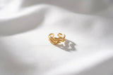Anillo Serpiente Plata Baño Oro