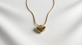 Collar Corazón Eterno Acero Baño Oro