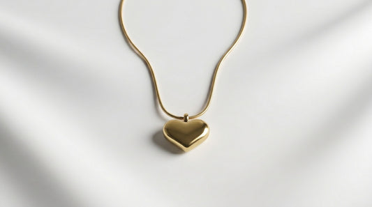 Collar Corazón Eterno Acero Baño Oro