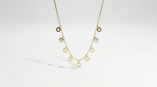 Collar Día y Noche Plata Baño Oro