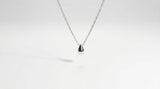 Collar Gota Plateado Acero