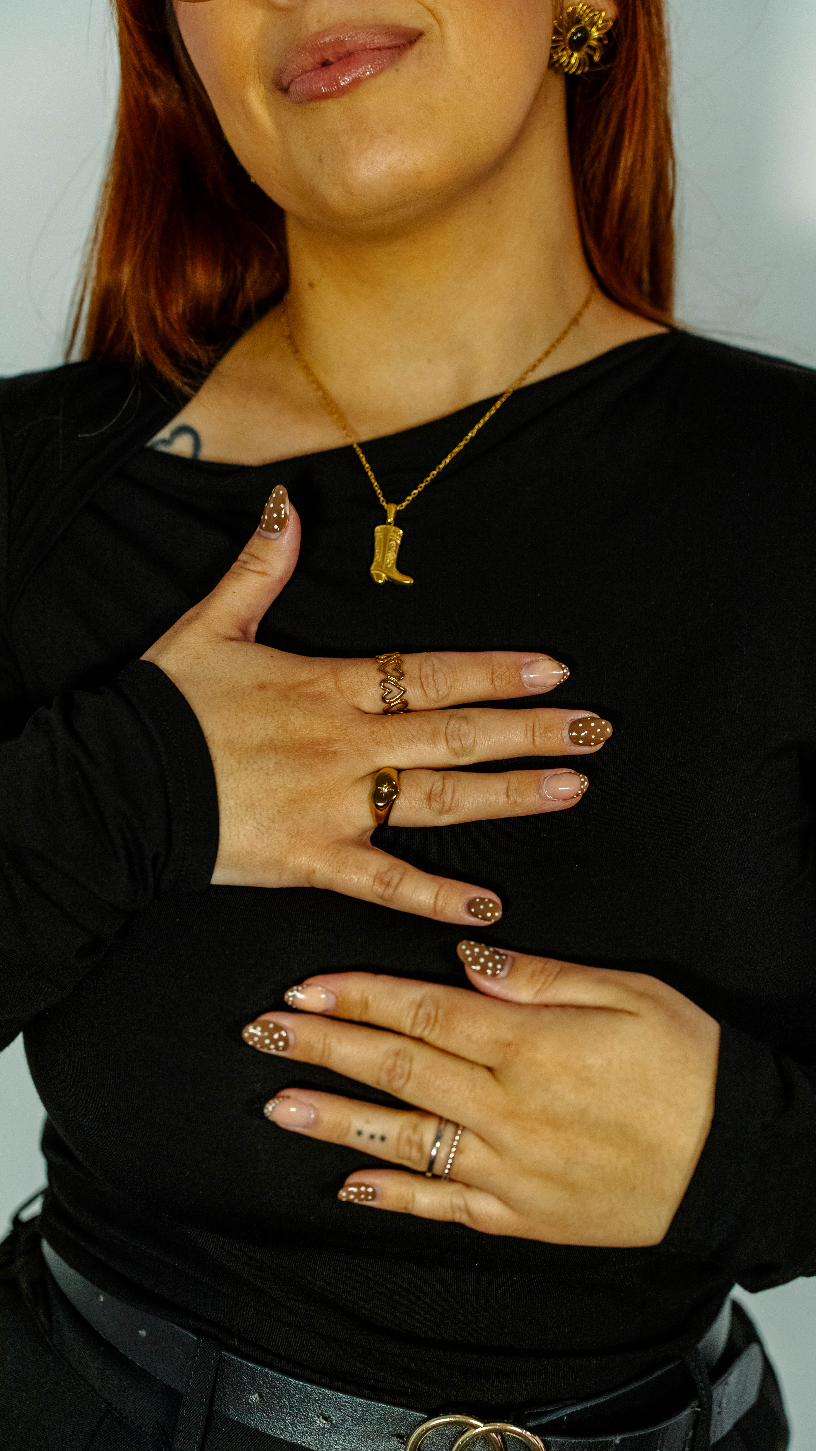 Anillo Halo Dorado Acero Baño Oro