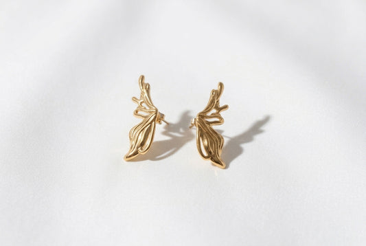 Pendientes Mariposa Acero Baño Oro