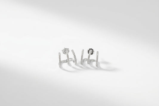 Pendientes Doble Espiral Plata